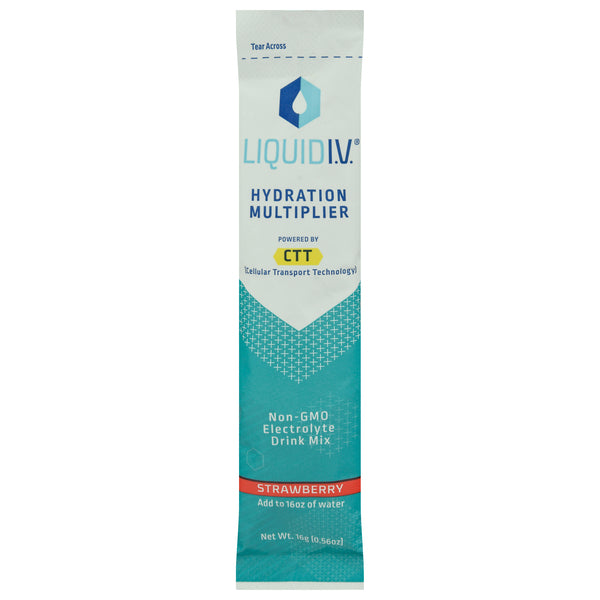 Liquid I.V. Liquid I.V.® Hydration Multiplier® Electrolyte Mix – Strawberry (0.56 Oz Single Packet) Vitamins & Supplements
