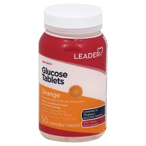 Leader Leader Glucose Tablets Orange 50 Ct Health & Beauty