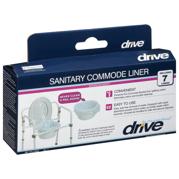 Drive Medical Drive Medical® Commode Pail Liners – Disposable with Absorbent Pad Health & Beauty
