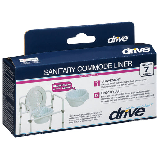 Drive Medical Drive Medical® Commode Pail Liners – Disposable with Absorbent Pad Health & Beauty