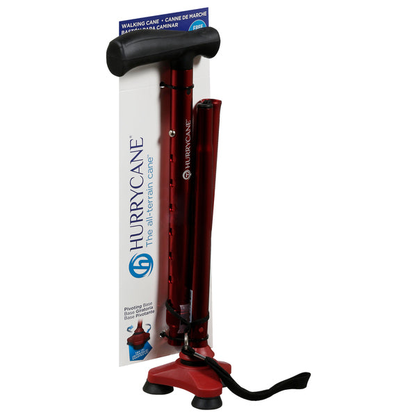 HurryCane HurryCane Drive Medical Freedom Edition Folding With T Handle, Red Canes & Walking Sticks