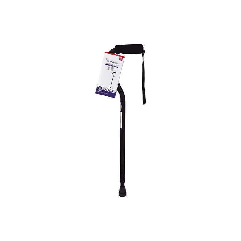 0 Cardinal Health, Cane, Adjustable, Offset Handle, Black Canes & Walking Sticks