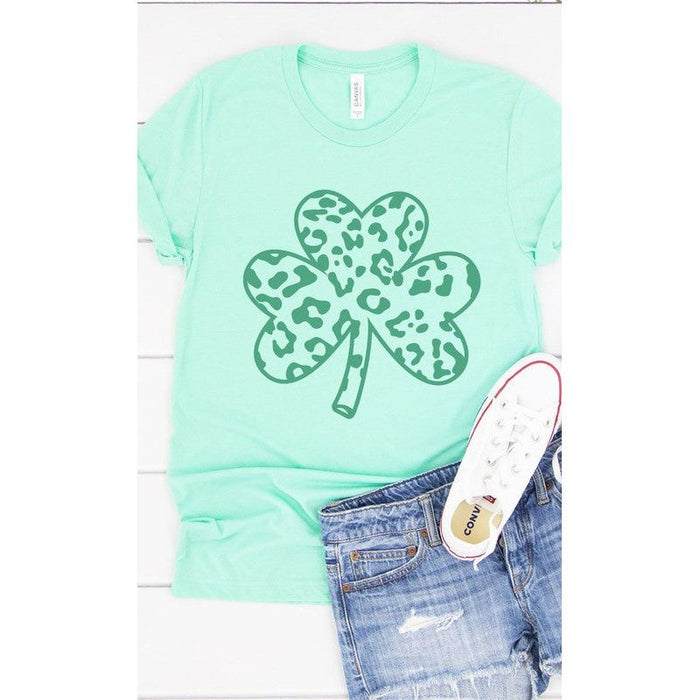 Green Leopard Clover Graphic Tee PLUS