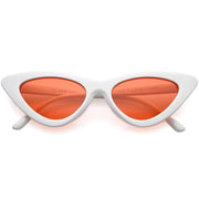 zeroUV Women's Retro Side Angle Cat Eye Color Lens Sunglasses C510 Sunglasses