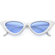 zeroUV Women's Retro Side Angle Cat Eye Color Lens Sunglasses C510 Sunglasses