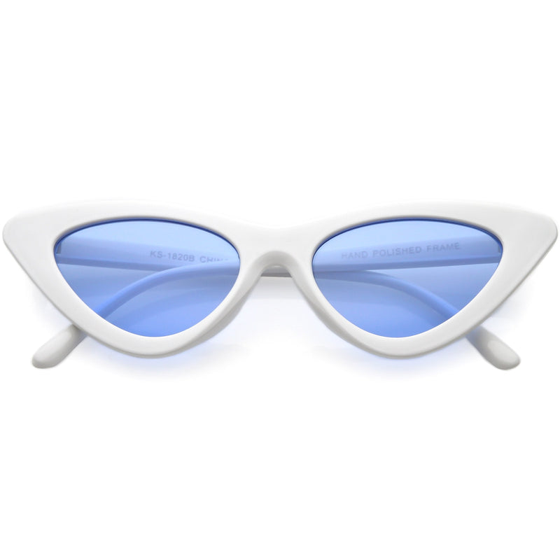 zeroUV Women's Retro Side Angle Cat Eye Color Lens Sunglasses C510 Sunglasses