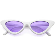 zeroUV Women's Retro Side Angle Cat Eye Color Lens Sunglasses C510 Sunglasses