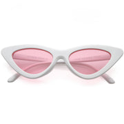 zeroUV Women's Retro Side Angle Cat Eye Color Lens Sunglasses C510 Sunglasses