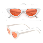 zeroUV Women's Retro Side Angle Cat Eye Color Lens Sunglasses C510 Sunglasses