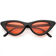 zeroUV Women's Retro Flat Angle Colored Lens Black Frame Sunglasses C511 Sunglasses