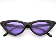 zeroUV Women's Retro Flat Angle Colored Lens Black Frame Sunglasses C511 Sunglasses