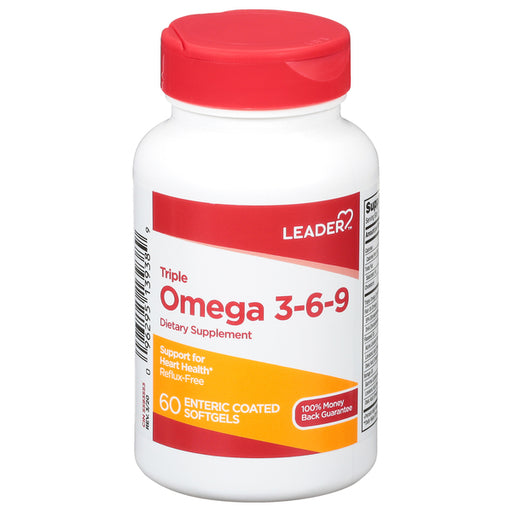 Leader Leader Triple Omega 3-6-9 Supplement - 60 Enteric Coated Softgels Vitamins & Supplements