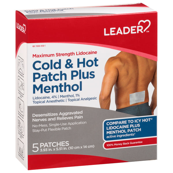 Leader Leader™ Cold & Hot Patch Plus Menthol (Maximum Strength) Medicine Cabinets