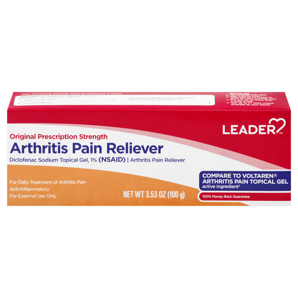 Leader Leader Original Arthritis Pain Reliever Relief Gel 3.53 Oz Health Care Firebrick
