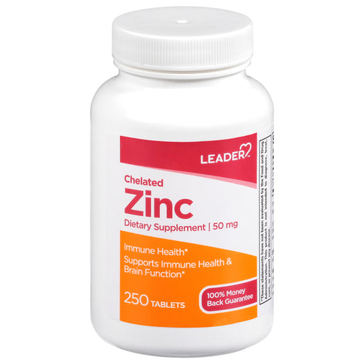 Leader Leader Chelated Zinc Dietary Supplement 50 Mg Tablets Vitamins & Supplements