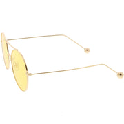 zeroUV Premium Oversize Color Oval Plat Lens Aviator Sunglasses C498 Sunglasses
