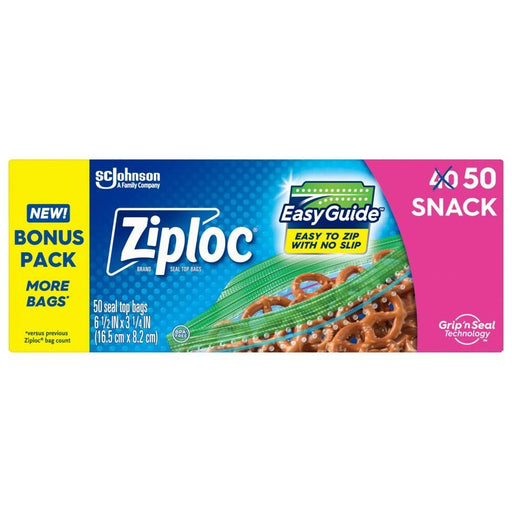 Ziploc Ziploc Snack Seal Top Bags Bonus Pack Snack Foods Violet Red