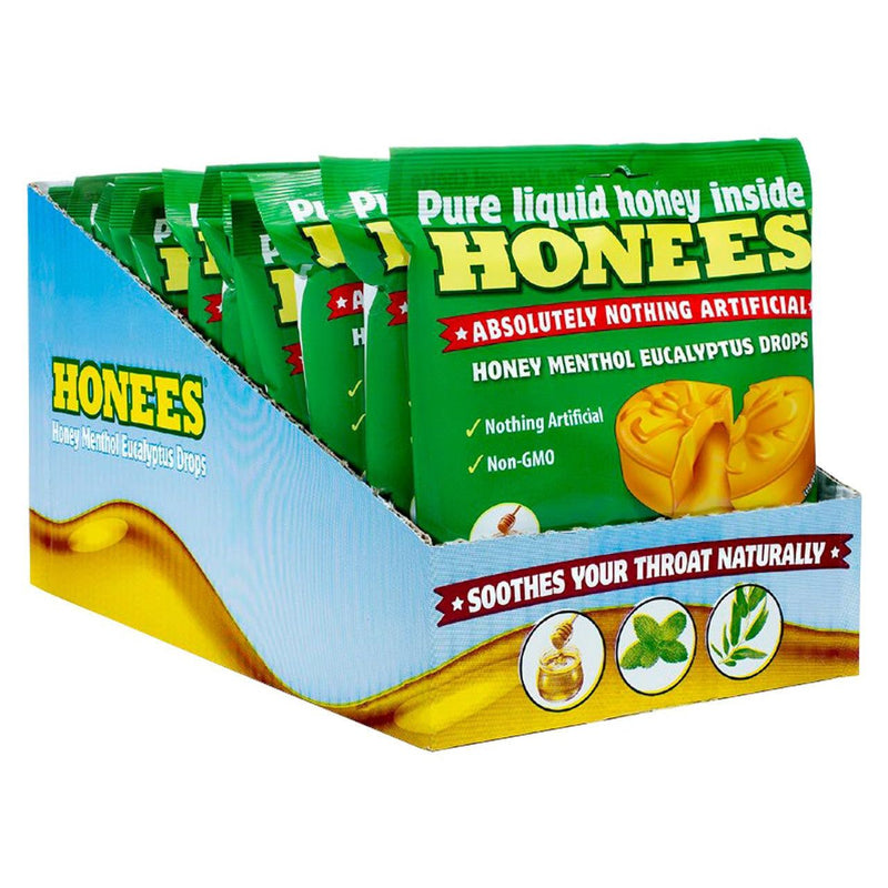 Honees Honees Honey Menthol Eucalyptus Cough Drops 20 Ea Bag Health & Beauty White Smoke