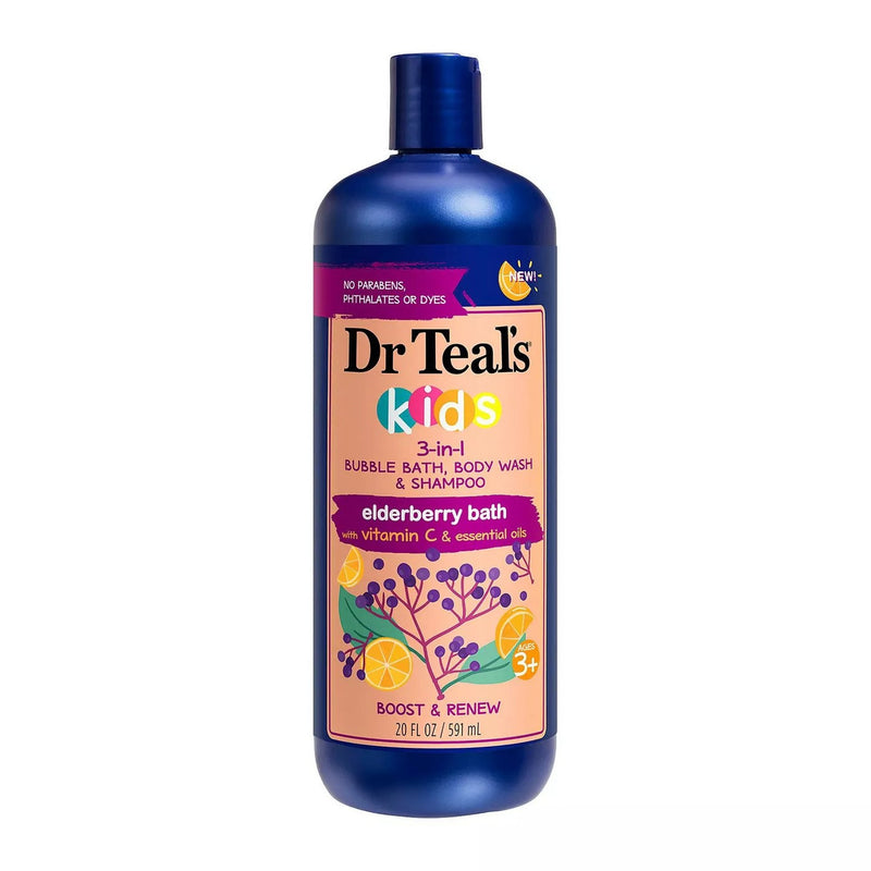 Dr Teal's Dr Teal’s® Kids 3-in-1 Elderberry – 20 fl oz Bath & Body