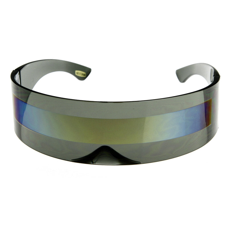 zeroUV Futuristic Retro Mirror Wrap Around Shield Sunglasses 8762 Sunglasses