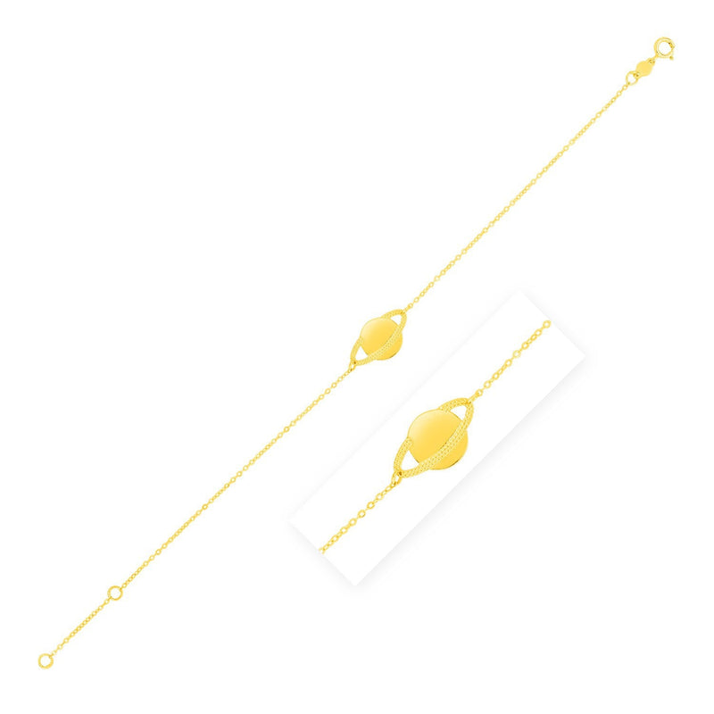 Bids.com 14K Yellow Gold Saturn Bracelet Bracelets