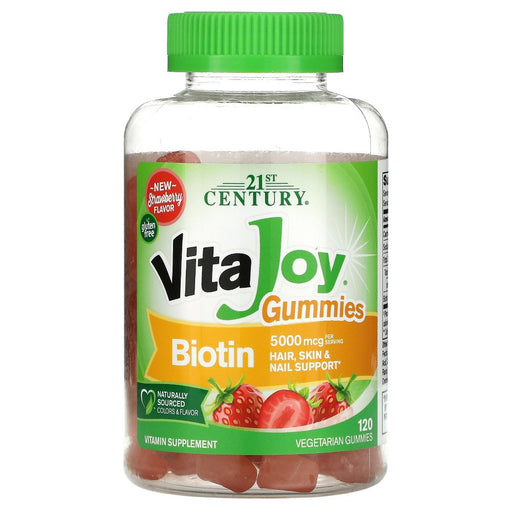 21st Century 21st Century Vitajoy  Biotin 5000 Mcg Gummies  Strawberry 120Ct Vitamins & Supplements