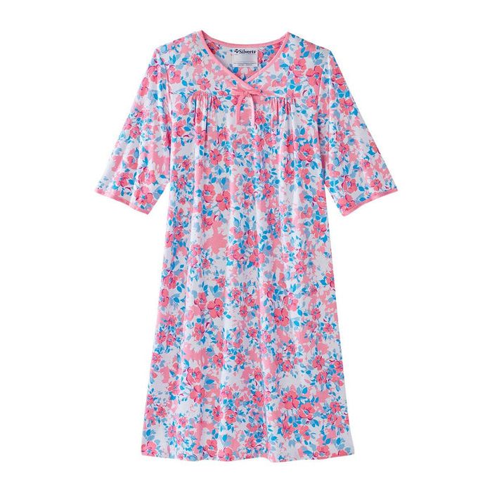 0 Silverts Open Back Hospital Gowns For Women - Night Gowns For Elderly Women, Post Surgery Clothing For Women, Adaptive Clothing For Women Hospital Gowns