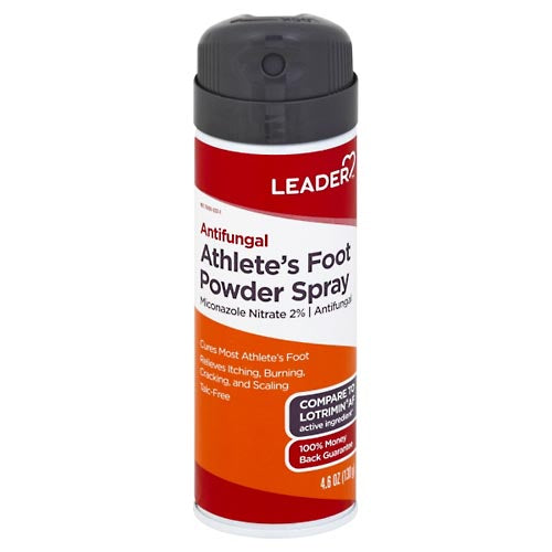 Leader Leader Antifungal Athletes Foot Powder Spray, 4.6 Oz Foot Care