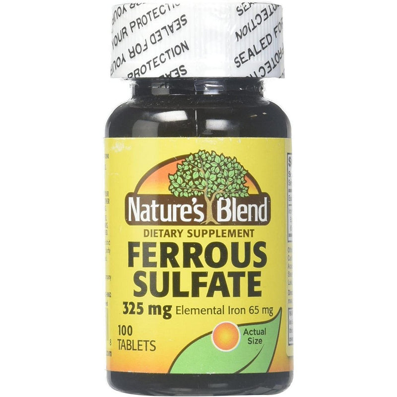 Nature's Blend Nature's Blend Ferrous Sulfate Elemental Iron, 65 Mg, 100 Tabs Vitamins & Supplements