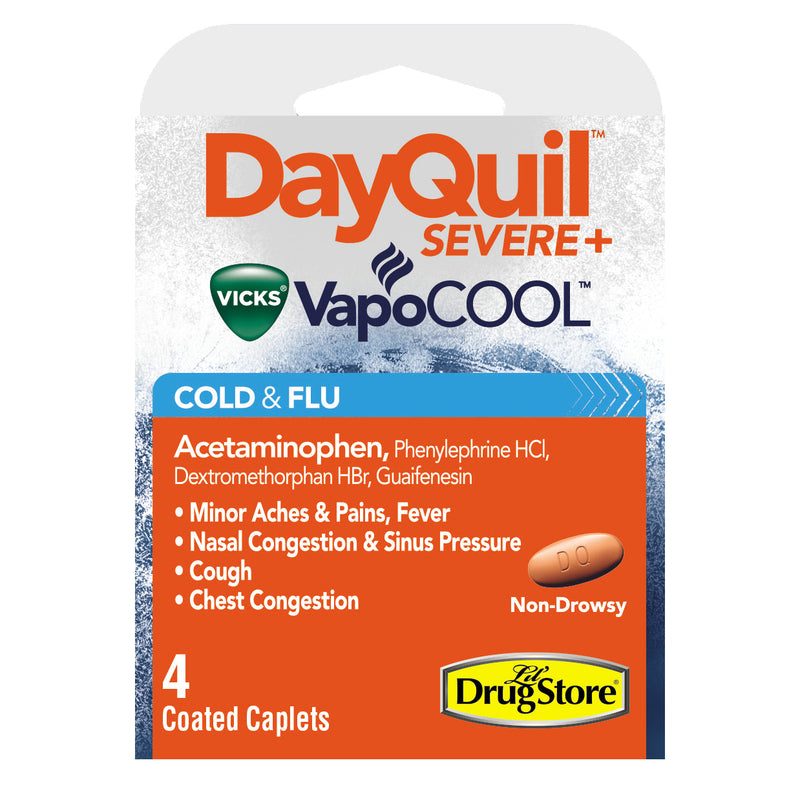Lil' Drug Store Lil' Drug Store Cold & Flu, Vicks Day Quil, Severe, Max Strength, Caplets Health & Beauty