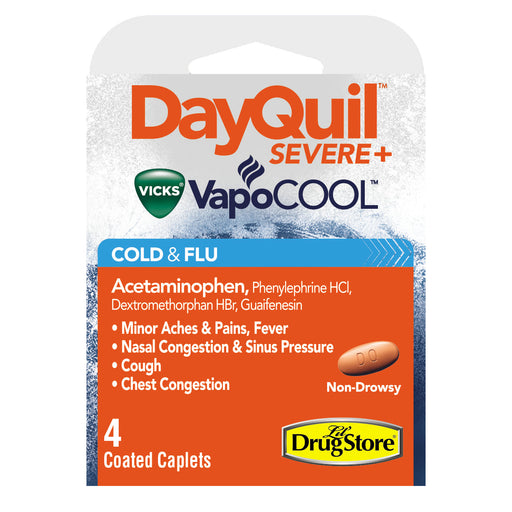 Lil' Drug Store Lil' Drug Store Cold & Flu, Vicks Day Quil, Severe, Max Strength, Caplets Health & Beauty