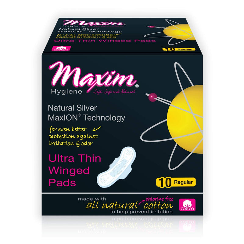 Maxim Maxim Hygiene Maxion Natural Ultra Thin Winged Pads, Regular Health & Beauty