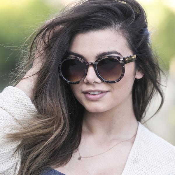 zeroUV Womens Designer Round Oversize Retro Fashion Sunglasses 8623 Sunglasses