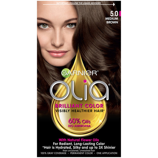 Garnier Garnier Olia Oil Powered Permanent Hair Color 5.0 Medium Brown Hair Color