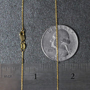 Bids.com 14k Yellow Gold Diamond Cut Cable Link Chain 0.8mm Necklaces