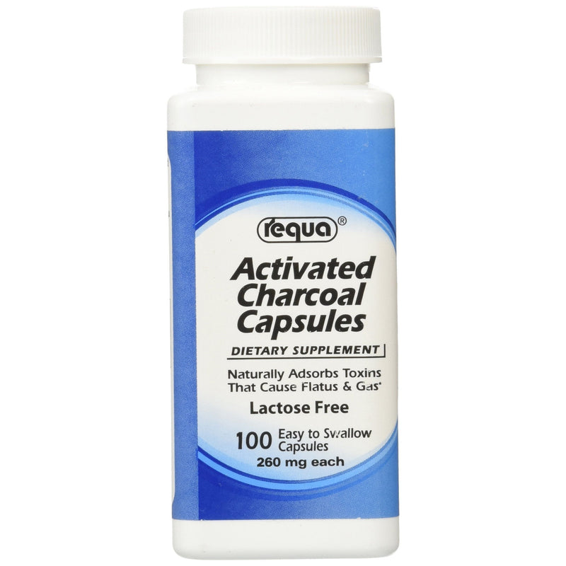 Requa Requa Activated Charcoal - 260 Mg - 100 Capsules Vitamins & Supplements