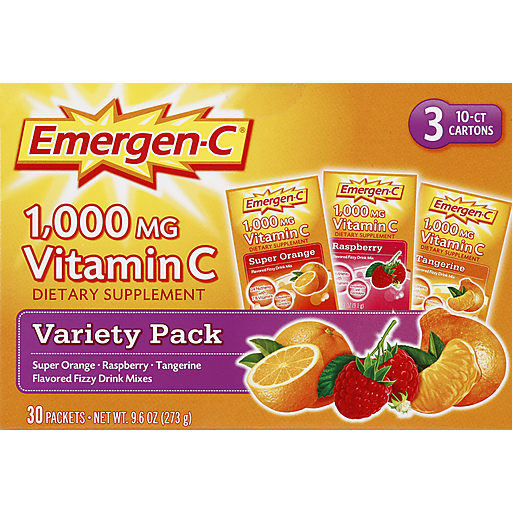 Emergen-C Emergen-C Variety Raspberry, Tangerine & Orange Vitamins & Supplements Goldenrod