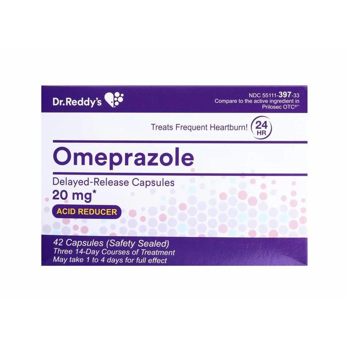 Dr. Reddys Dr. Reddys Reddy'a Omeprazole 20 Mg Delayed-release 42 Capsules 9/21 Vitamins & Supplements