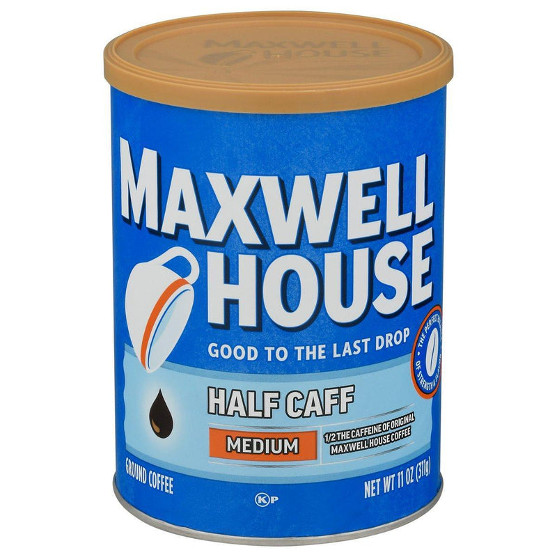 Maxwell House Maxwell House Medium Roast Half Caff Ground Coffee, 11 Oz. Canister Coffee Dark Khaki