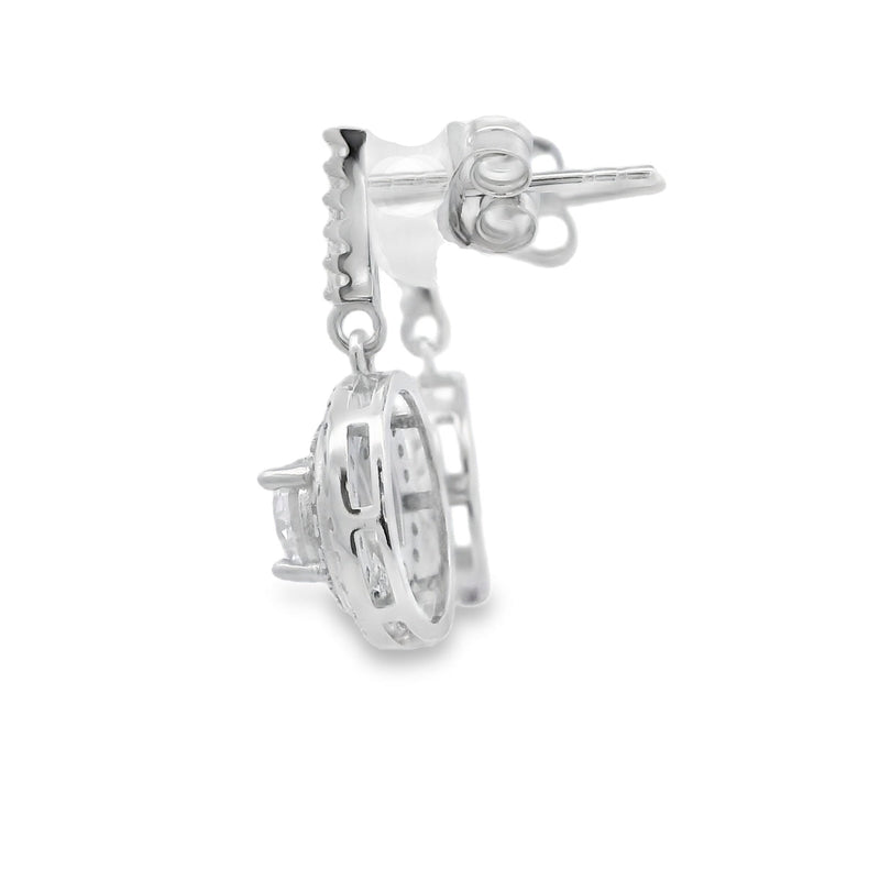 Bids.com Cubic Zirconia Earrings Sterling Silver Earrings