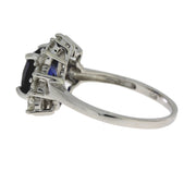 Bids.com Created Sapphire Moissanite Ring Sterling Silver Rings