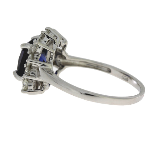Bids.com Created Sapphire Moissanite Ring Sterling Silver Rings