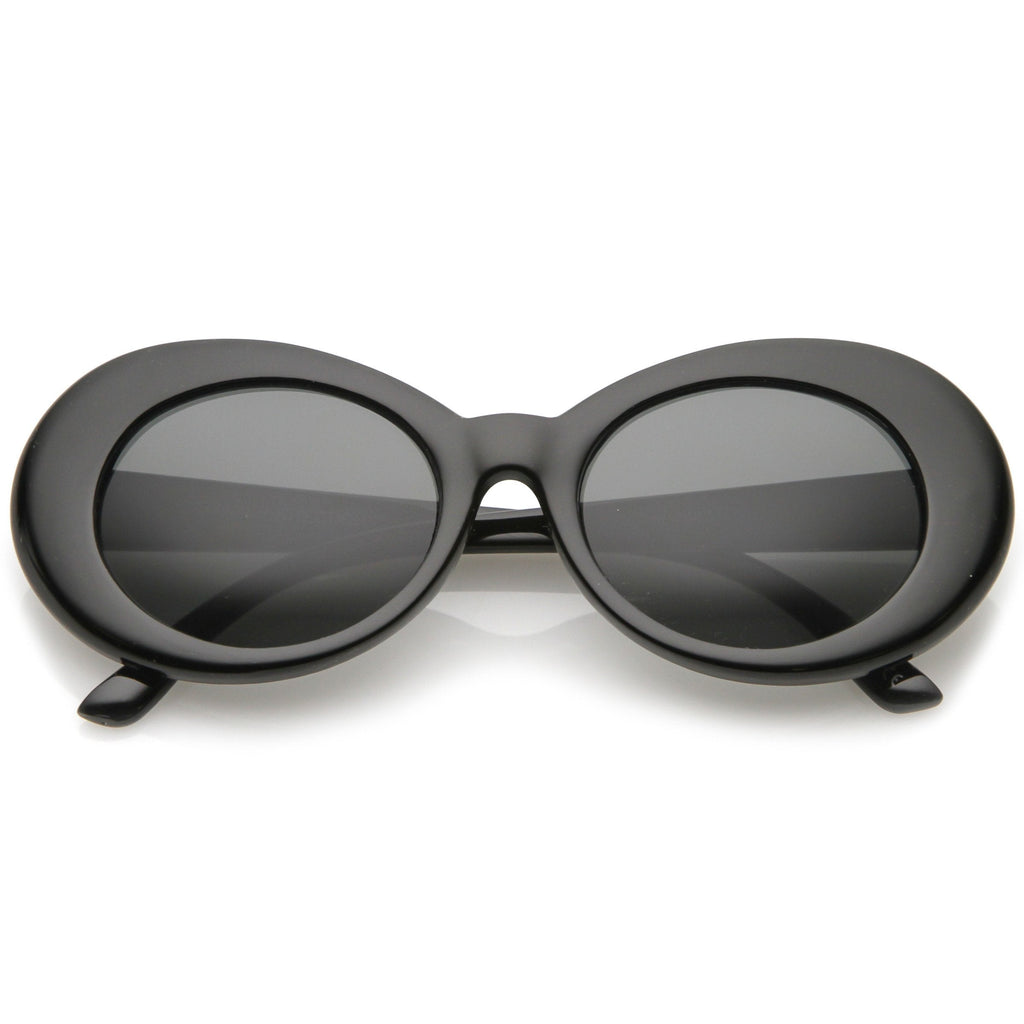 Women's Retro 1950's Fashion Oval Clout Sunglasses 51mm Clear Green