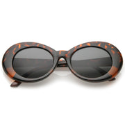 zeroUV Retro 1990's Fashion Oval Clout Goggle Sunglasses Sunglasses