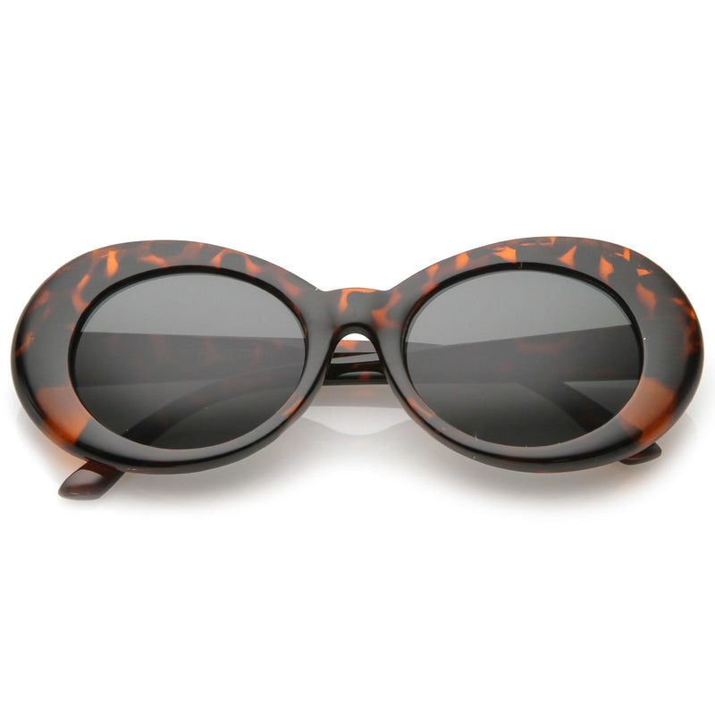 zeroUV Retro 1990's Fashion Oval Clout Goggle Sunglasses Sunglasses