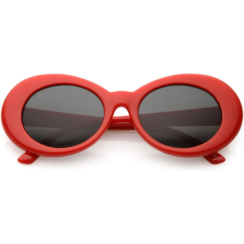 zeroUV Retro 1990's Fashion Oval Clout Goggle Sunglasses Sunglasses