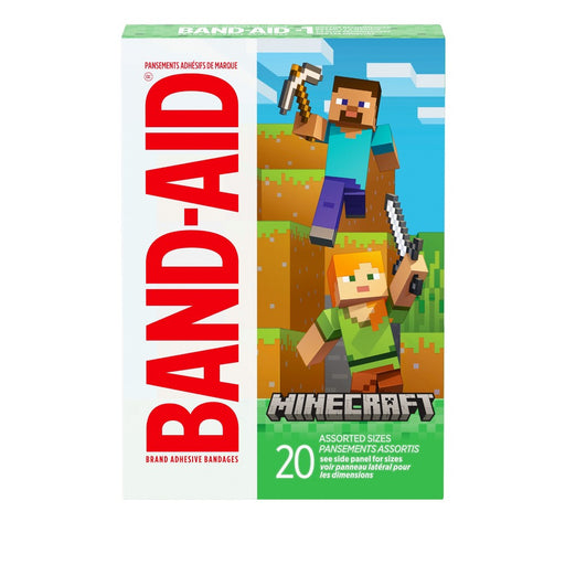 Band Aid Brand Band Aid Brand Band-Aid Adhesive Assorted Decorative Minecraft Bandages - 20ct First Aid