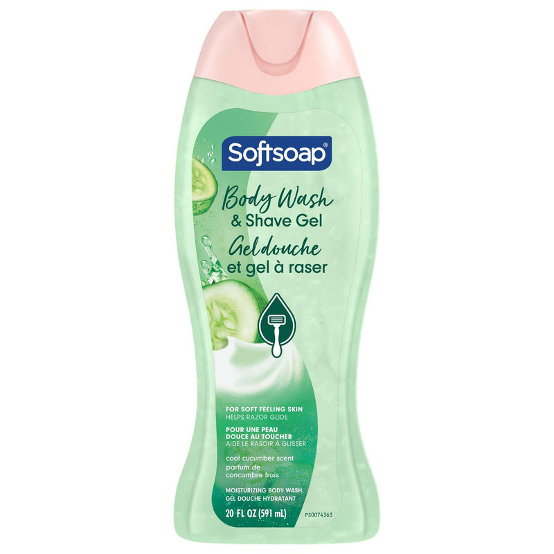 Softsoap Softsoap Cool Cucumber Scent Body Wash & Shave Gel 20 Fl Oz Body Wash Light Gray