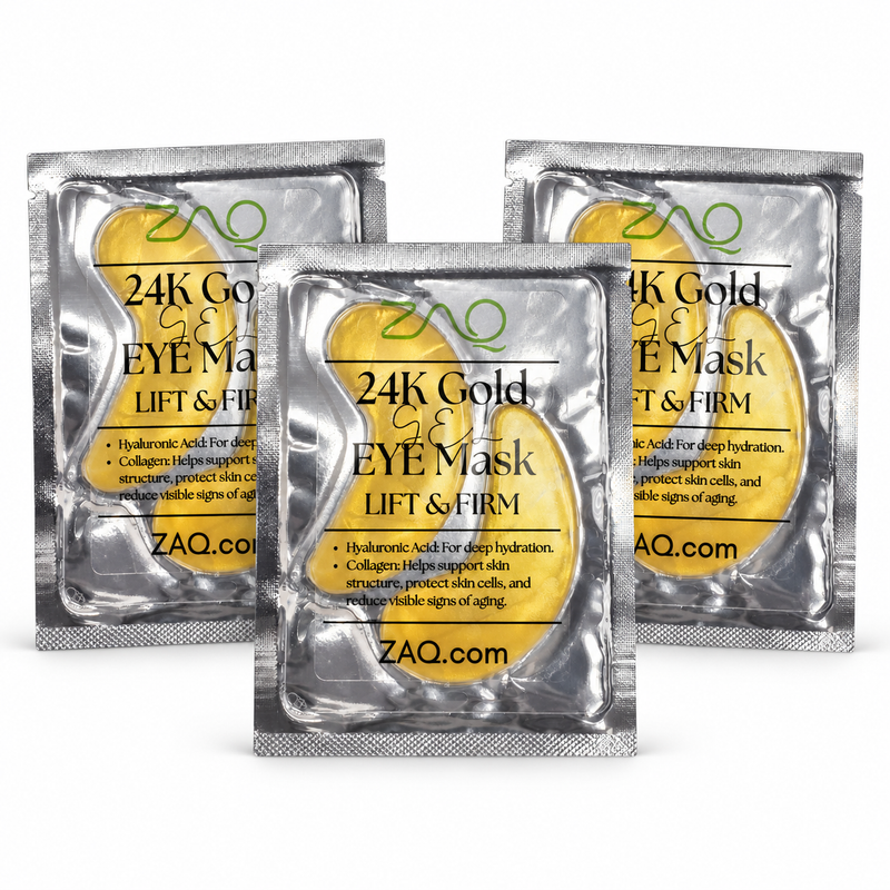 ZAQ Skin & Body 24K Gold Lift & Firm Hydrogel Eye Patches White Smoke 3 Pair