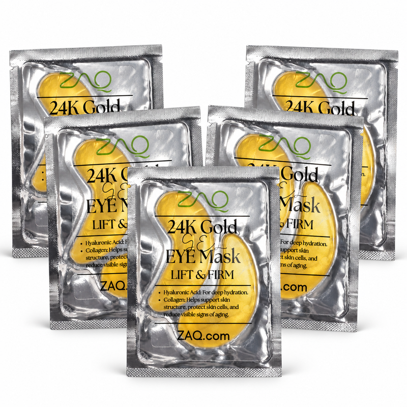 ZAQ Skin & Body 24K Gold Lift & Firm Hydrogel Eye Patches White Smoke 5 Pair